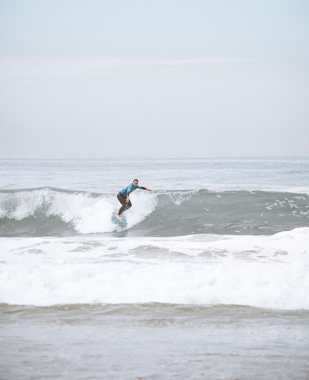 Bottom turn on a green wall