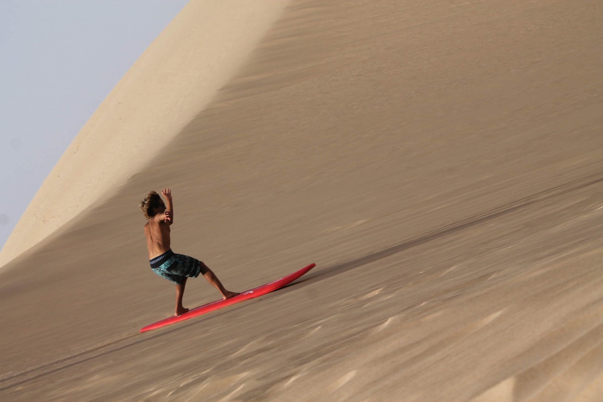 Sandboarding the dunes